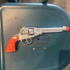 VTG 1968 HALCO Colt 45 Cap Gun Rare Orange Stag Grip