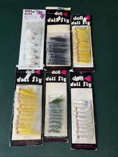 Vintage Fishing Lures Fly Cordell Tackle Dolly Doll w/ Dealer Display 54 Flies