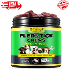 Flea and Tick Natural Prevention for Dogs Chewable, Flea Tick 150 Chews Dog