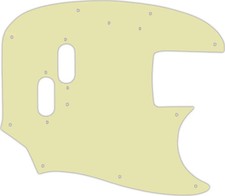 WD Custom Pickguard For Fender 1966-1983 USA Mustang Bass #34 Mint Green 3 Ply