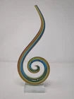 Hand Blown Murano Glassware Art Glass Fused Sculpture Music Treble Clef Note 12"