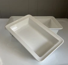 *CRATE & BARREL*  Set of Two Nesting Serving Dishes Rectangle