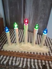 Vintage 5 Light Electric Candolier Drip Candle Christmas Candelabra MCM