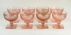 Set Of 8 Anchor Hocking Miss America Pink Depression Glass Sherbet Dessert Cups