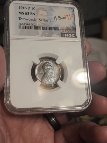 1916-D 1c Lincoln Wheat Cent NGC MS 63 Toned
