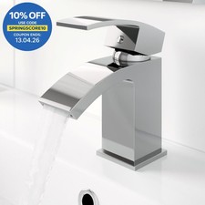 Modern Cloakroom Mini Mono Basin Sink Mixer Tap Curved Spout Lever Handle Chrome