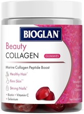 Bioglan Collagen Gummies 1000mg Hydrolysed Marine Collagen Biotin Selenium Vitam