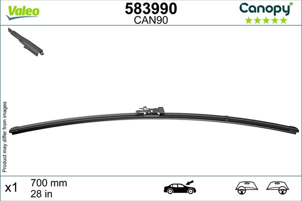 Valeo Wischblatt Scheibenwischer Canopy 583990 FüR Opel Zafira Family A05 M75 Gl-image