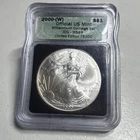 U.S. Mint 2000-W American Eagle 1 oz Silver .999 ICG MS69 Coin