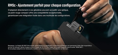 Olight Osight SE - Optique fermée à point rouge avec empreinte RMSc et batterie - Imagen 8 de 23