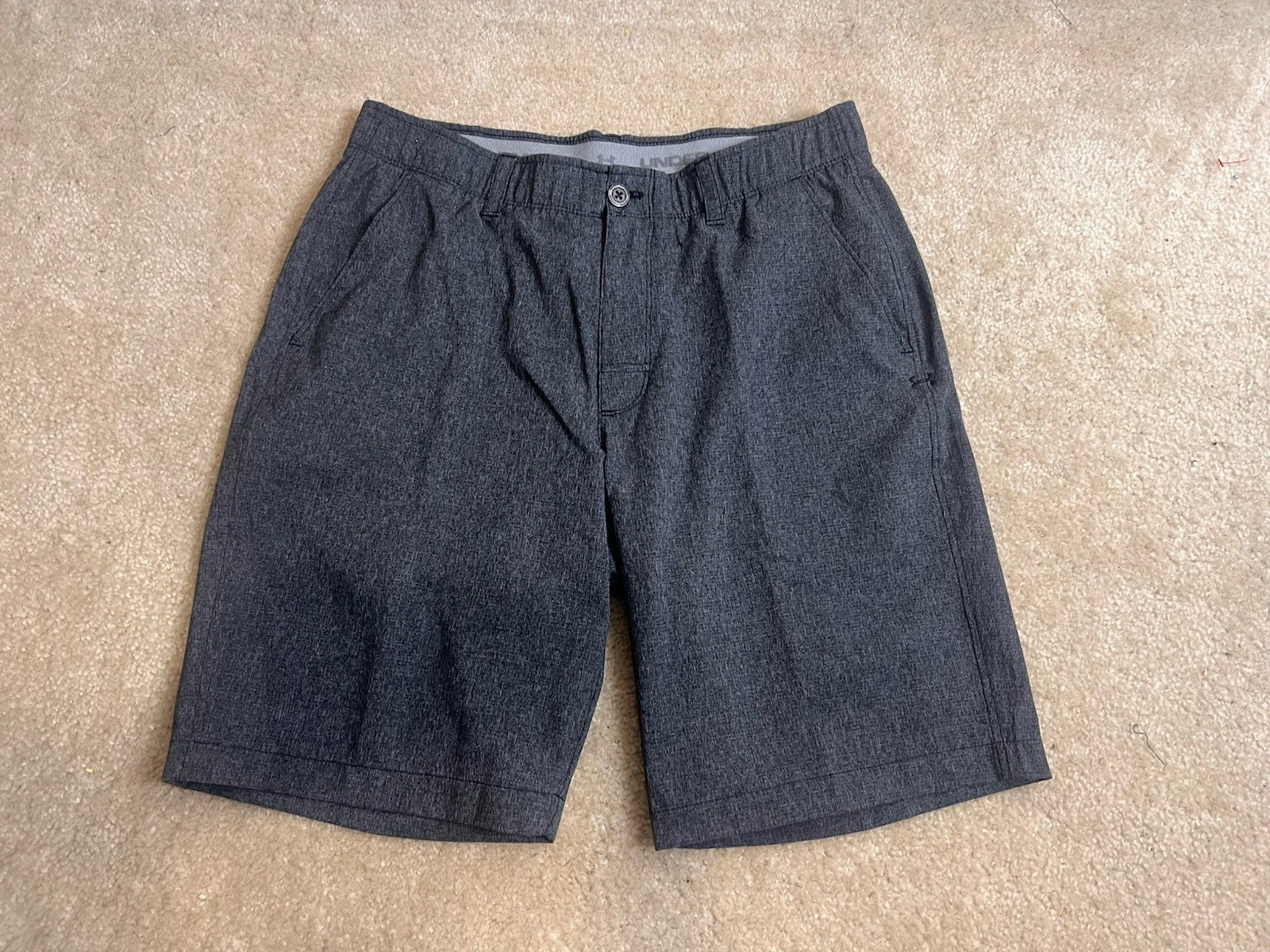Under Armour Match Play Golf Shorts Mens Size 34 Gray Performance Stretch Loose