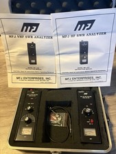 MFJ HF & VHF SWR Analyzer MFJ-207 MFJ-208 with Manuals Accessories Carrying Case