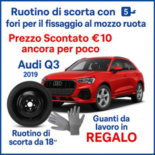 Ruotino Di Scorta Per La Audi Q3 Con Misura Da 18 5Fori Kit Ruota Gomma Guanti p