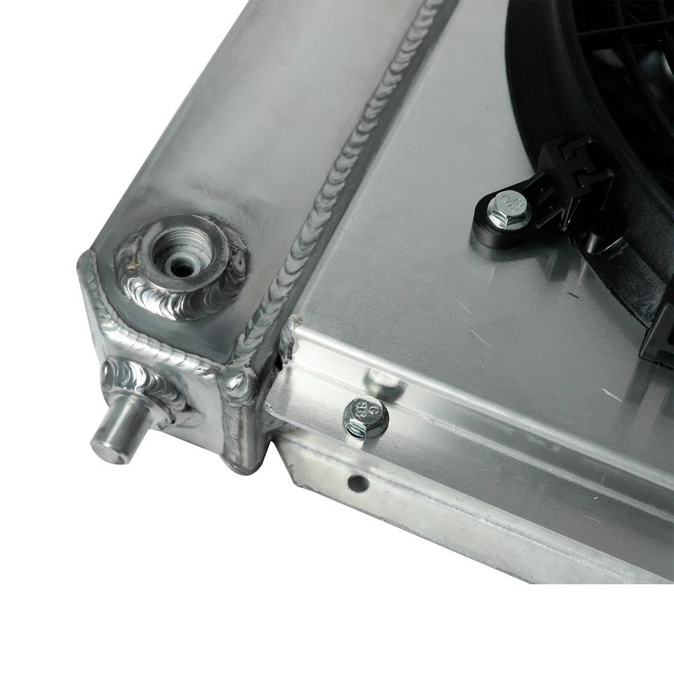 3 Row Aluminum Radiator With Shroud Fan For 96-05 Chevy S10 Blazer 4.3L V6 - Image 4 of 4