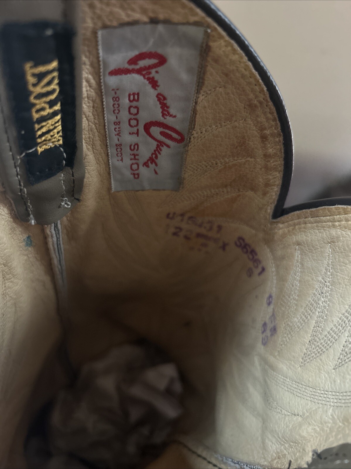 Size 9 EW Mens Python Dan Post Made In USA X Leat… - image 6