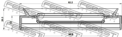 FEBEST 95PEW-48821220R Shaft Seal, Differential For, Mercedes-Benz
