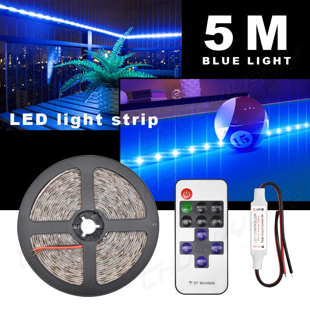 Blue waterproof led 2024 strip lights 12v