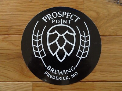Bumper Sticker Prospect Point Brewery Brewing beer, Frederick, MD logo 3'' x 3''