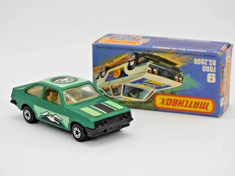 Ford Escort RS2000 Matchbox Superfast Caja Verde Metalizado Gaviota Nº9 1978 Casi Nuevo Foto 3 de 4