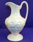 VINTAGE RED WING POTTERY 8.5" EWER PITCHER VASE CREAM W/ TURQUOISE INSIDE #1801