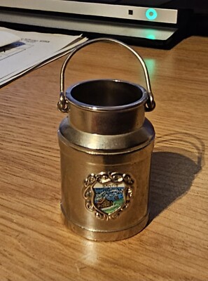 Ges Gesch Vintage Mini Metall Milchkanne mit Wappen #8#