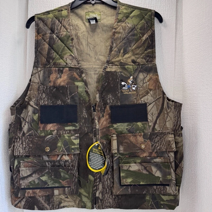 Quail Unlimited Camo Vest - Hunting Fishing - NWT - Size Men's L - Camouflage - Image 2 of 4