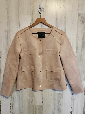 Ivanka Trump Coat Rose Pink Medium Button Up w/ Pockets