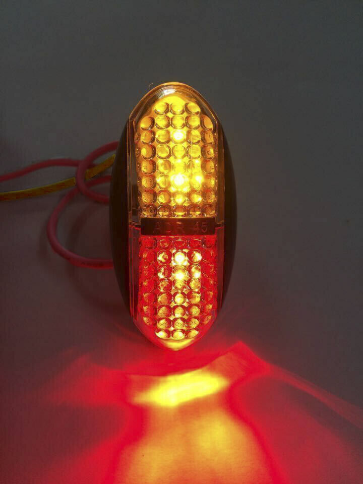 10 Luci Laterali LED Ambra Per Camion Rimorchio – 3 LED – IP67 Universali