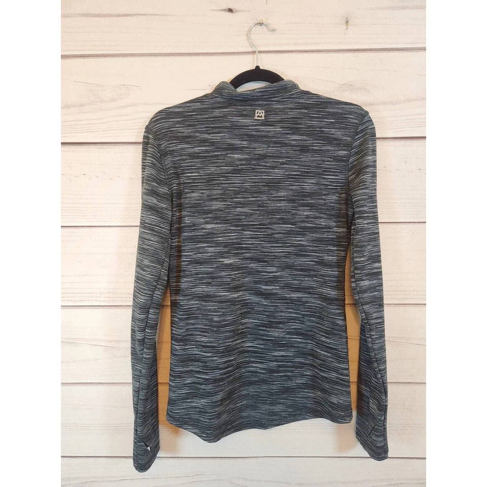 Top Pullover Para Mujer Avalanche Negro Blanco Elástico 1/4 Cremallera Manga Larga S Foto 2 de 4