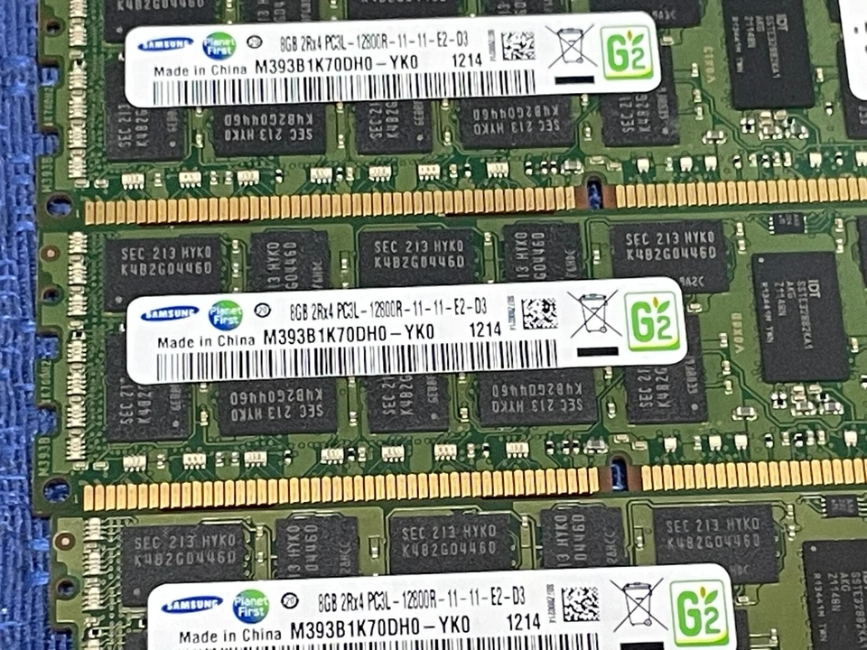 Lot of 4 Samsung 8GB 2Rx4 PC3L-12800-11-11-E2-D3 Server RAM M393B1K70DH0-YK0 - Image 4 of 4