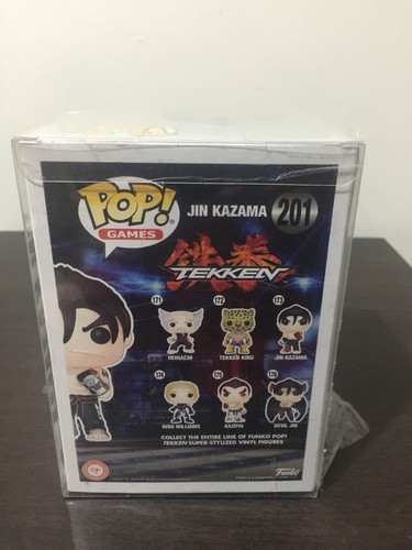 tekken jin kazama funko pop vinyl #201 games gamer toy vaulted rare - Foto 3 di 8
