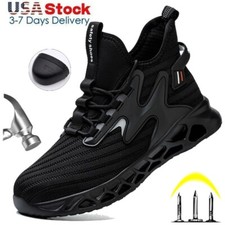 Work Boots Mens Safety Shoes Steel Toe Sneakers Indestructible Shoes Breathable