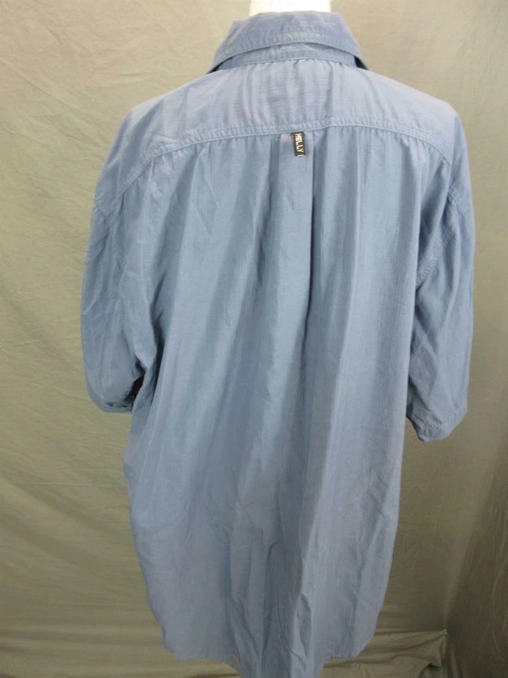 Helly Hansen Size L Mens Blue 100% Nylon Short Sleeve Outdoor Hiking Shirt T855 - Image 4 of 4