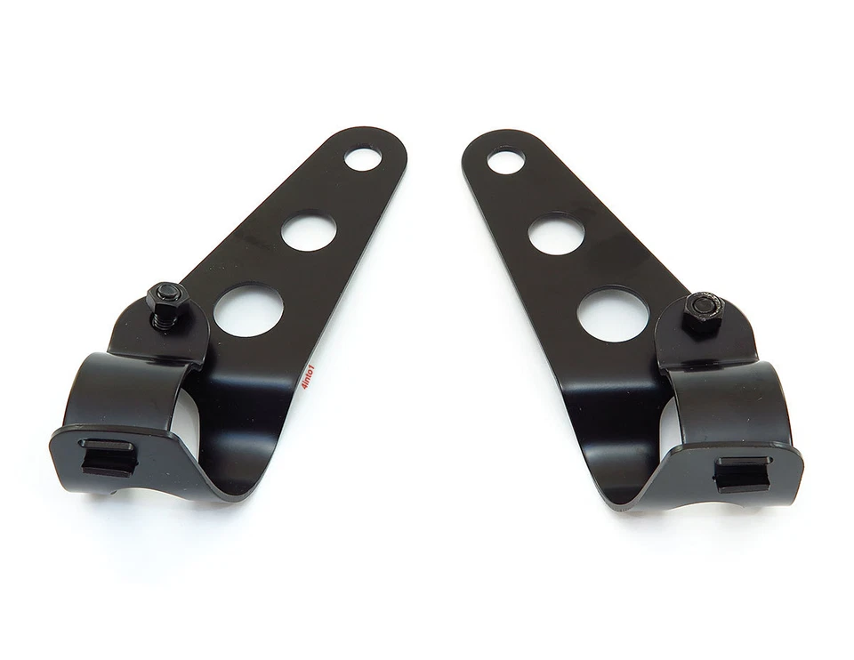 Soportes para faros de motocicleta café negro mate Emgo - 32 mm - 40 mm tubos de horquilla Foto 2 de 2