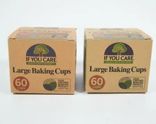 2 If You Care Large Size Baking Cups - 60 Cups FSC Compostable 1.37" x 1.96"