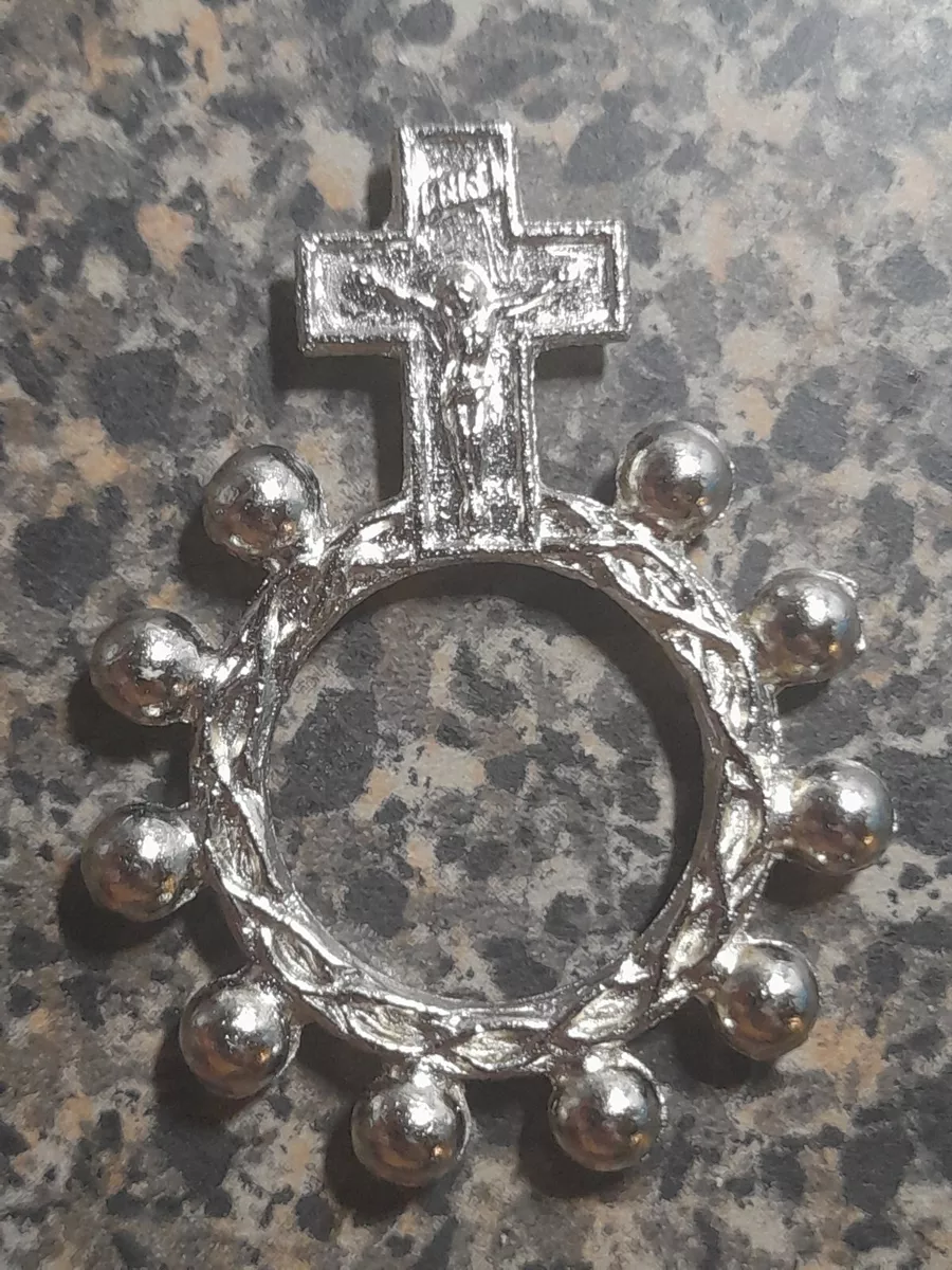 Vintage Rosary Ring Medal Finger Rosary Catholic Italy eBay
