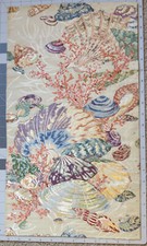 Japanese Maru Obi Tapestry Fabric Sea Shells ...
