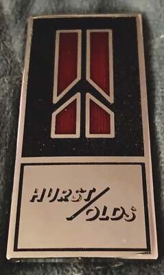 1984 HURST OLDS ORIGINAL METAL DASH PANEL EMBLEM ADHESIVE BACKING USED ...