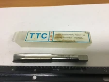 New TTC M12 X 1.25 D5 HSS Spiral Point Plug Tap, 18-041-115