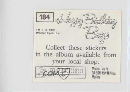1990 Panini Happy Birthday Bugs Stickers Pepe Le Pew #184 00oy - Picture 2 of 3