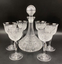 Servizio Set Vino Liquore Alcolici Caraffa Bottiglia 6 bicchieri calice