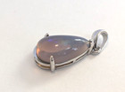 3.06 Ct. Ethiopia Natural Black PearCut Opal Silver Pendant 15x9.5x4.9 mmRhodium — photo 8