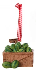 KURT S. ADLER INC. 2.75 in RESIN WATERMELON CRATE CHRISTMAS ORNAMENT
