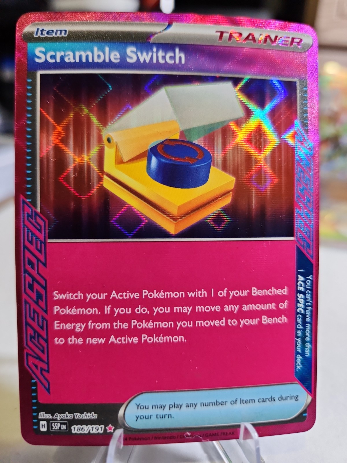 Scramble Switch 186/191 Holo Surging Sparks Pokemon Near Mint