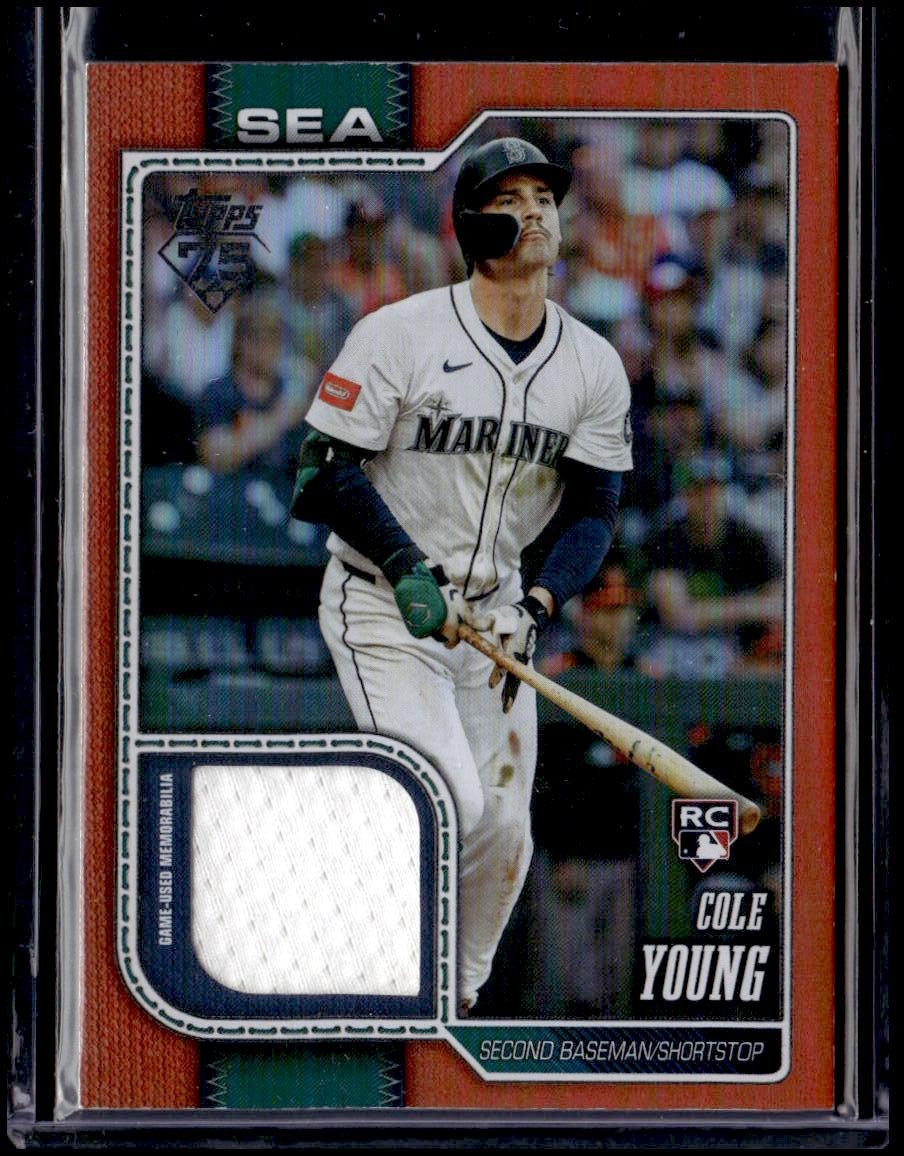 2026 Topps #129 Cole Young Real One Relics Orange #/25