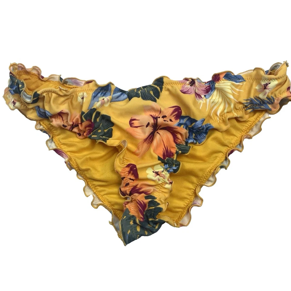 Pantalones de bikini de natación Hollister & VS rosa para mujer medianos multicolores florales descarados Foto 2 de 4