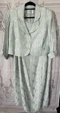 Julian Taylor 2Piece Moss Grn Dress Jacket Plus Silz 18 Elegant Dressy CLEARANCE