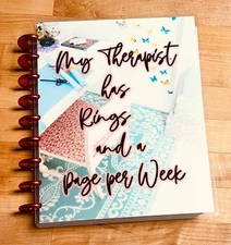My Planner is my Therapist Cover Set for use with Classic Happy Planner~