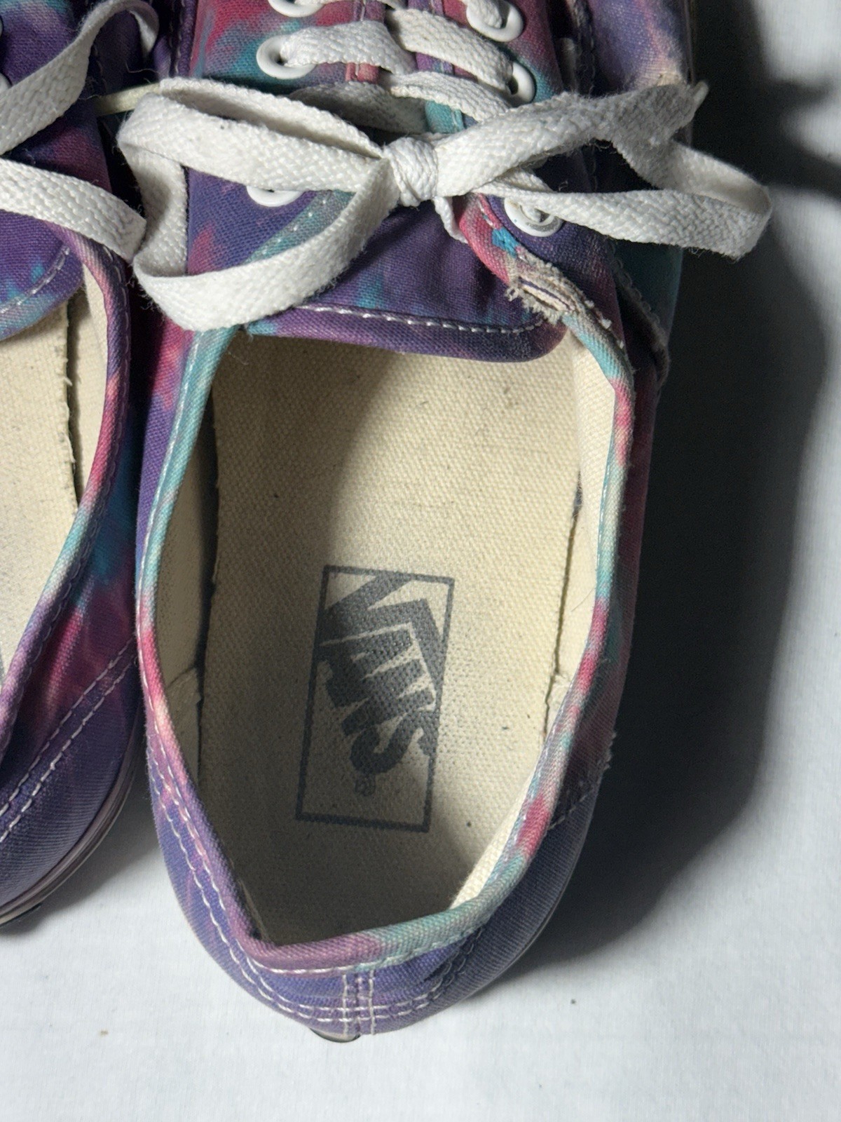 Vans Authentic Skate Shoe Size 9.5 Trippy Tie Dye Art Rare Vintage Women’s 11 image 8