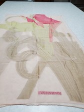 Valentino Silk Chiffon Long Scarf Stole 68x24 in Signature logo near the edge